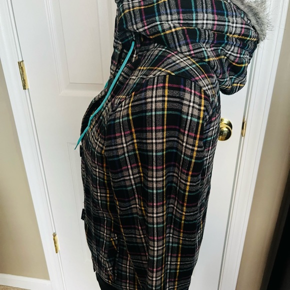 Vans Off The Wall Plaid Warm Winter Jacket With Hood Size M - Picture 11 of 11